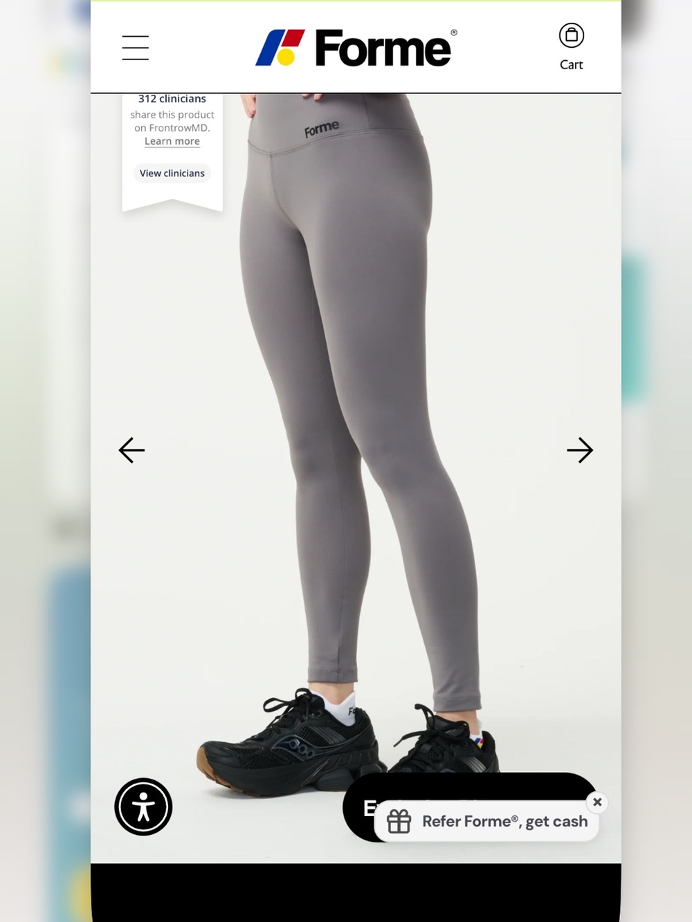 Forme Women's High-Rise Grey Leggings
